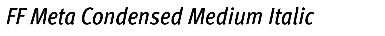 FF Meta Condensed Medium Italic image